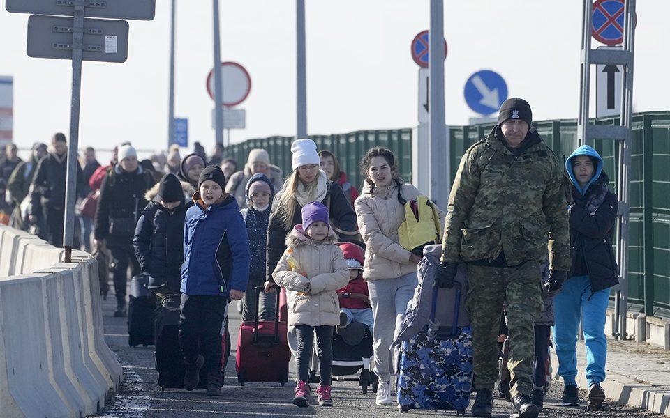 Ουκρανία: 451 πρόσφυγες  εισήλθαν το τελευταίο 24ωρο στην Ελλάδα